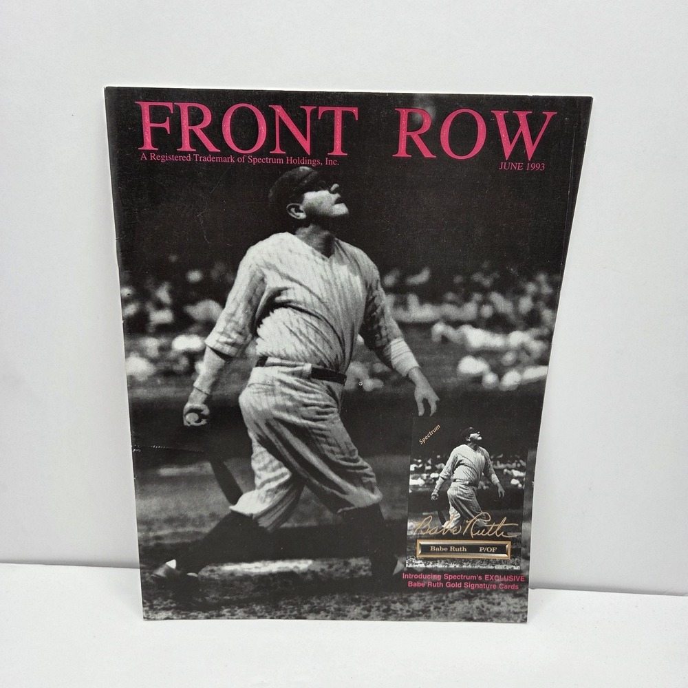 1991 Front Row Baseball Magazine Babe Ruth Cover NY Yankees